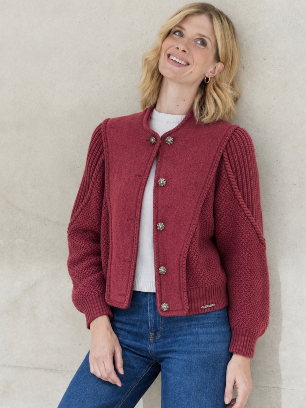 Geiger Austria 100% Pure Wool Boiled Wool Cardigan Jacket Women’s US 10 (EU 40)